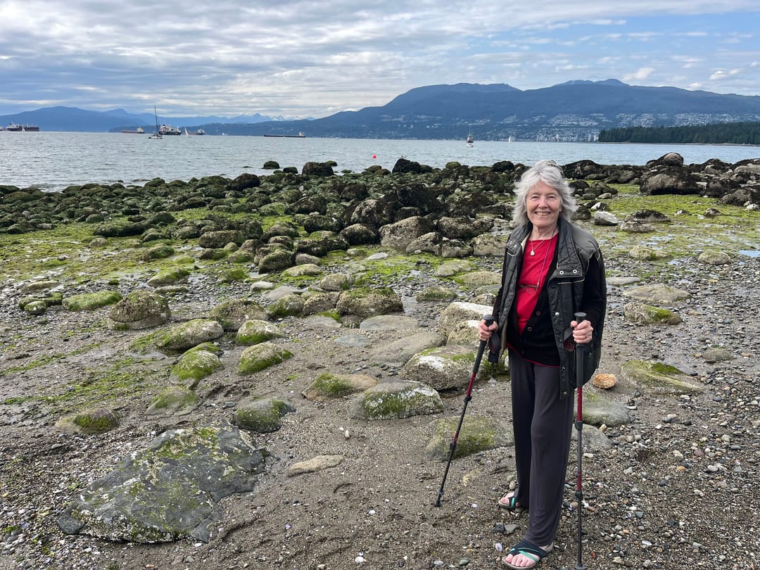 On Kits Beach with Hildegard Westerkamp